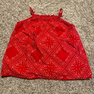 Red Bandana Print Top